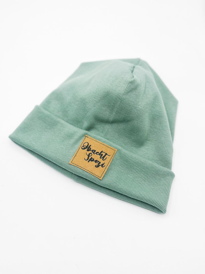 Statement-Beanie "Obacht" aus Rib-Jersey - Milli Wonka